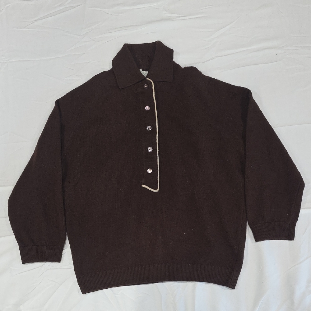 Vintage Brown Women's Cashmere Sweatshirt